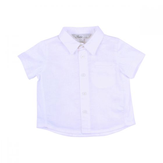 Bebe William Linen Shirt White