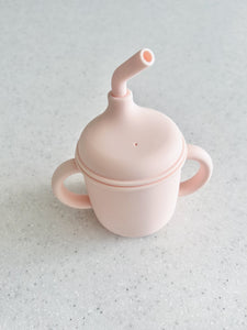 Mini & Me Transitional Straw Sippy Cup Marshmallow