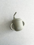 Mini & Me Transitional Straw Sippy Cup Olive