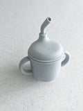 Mini & Me Transitional Straw Sippy Cup Porchini Grey