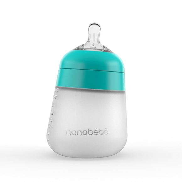 nanobebe Silicone Flexy Bottles 270ml   Teal