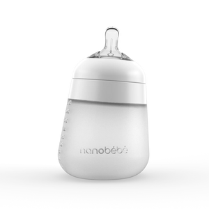 nanobebe Silicone Flexy Bottles 270ml  White