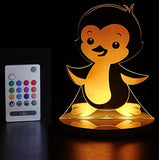 Tulio Dream Light Fairy Penguin LED 12 Colour Night Light with Remote