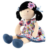 Bonikka Tikiri Cotton Doll Lilac Flower Kid Doll with black hair