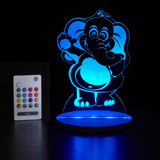 Tulio Dream Light Elephant LED 12 Colour Night Light with Remote