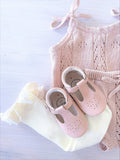 Little MaZoes TBar Shoes Flower Pink
