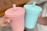 Little Woods Reusable Kids Silicone Cup with Straw